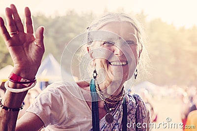 Woodstock Poland Rock festival celebrating visitor Editorial Stock Photo